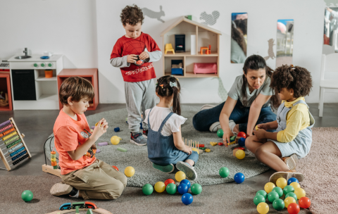 Blue and White Modern School Presentation